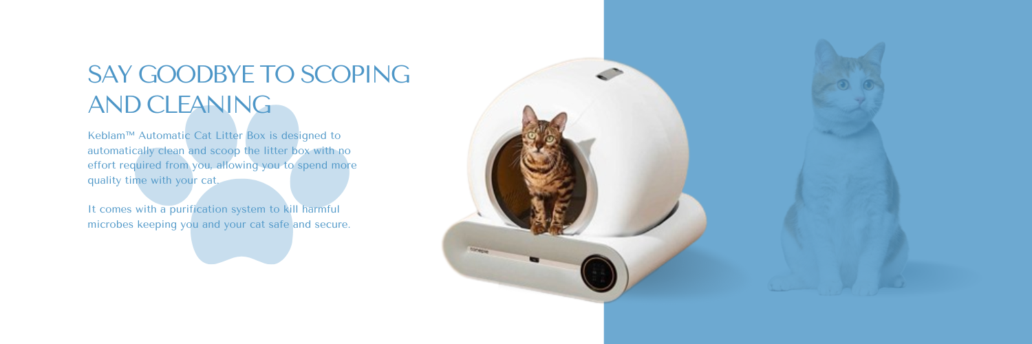 Keblam Inc - Atomatic Cat Litter Box Desktop Banner Second Image