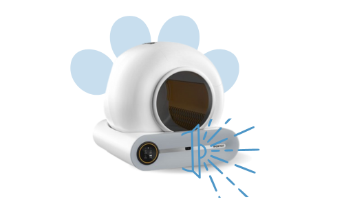 Keblam Inc Showcase Image displaying the size of the infrared sensor in the automatic cat litter box