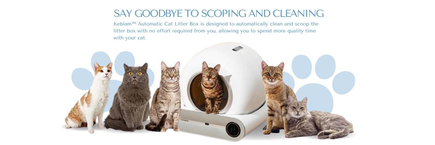 Keblam Inc - Atomatic Cat Litter Box Desktop Banner First Image
